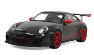 保时捷911（997）GT3 RS 3.8 汽车模型 autoart 1:18（黑灰色/红色条纹）78141