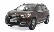 原厂东风标致2008 PEUGEOT SUV 越野车 汽车模型 咖啡1:18