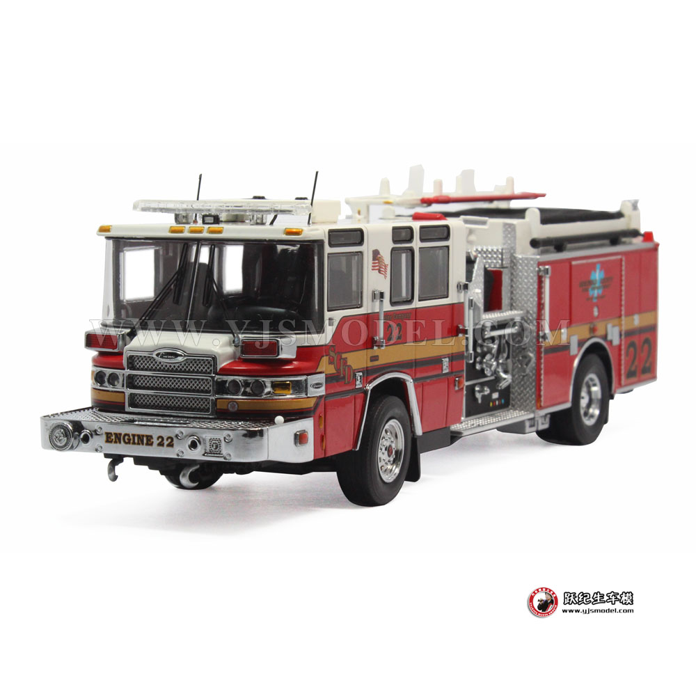 美国皮尔斯昆腾消防车模型 twh081a-01169 1:50 红色