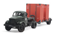 嘎斯51P T-213拖车 GAZ-51P 拖车 汽车模型 DIP 1：43 绿色