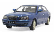现代伊兰特 汽车模型 国产原厂 1:18 蓝色