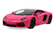 兰博基尼 埃文塔多 LP700-4 汽车模型1:24 威利 粉色