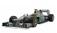 F1奔驰AMG车队8# 2012 罗斯伯格  赛车模型 迷你切 1:18 银色