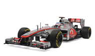 F1迈凯轮MP4-27 2012 巴顿3#  赛车模型 迷你切 1:18 银色