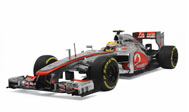 F1迈凯轮MP4-27 2012 汉密尔顿4#  赛车模型 迷你切 1:18 银色