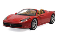 法拉利458 SPIDER敞篷  汽车模型 风火轮1：18 红色