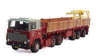SCANIA斯堪尼亚111/1413轴拖车  汽车模型 WSI  1:50  橙色 06-1033
