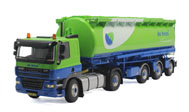 DAF达夫CF粉尘燃料油罐车  汽车模型 WSI  1:50 蓝绿色01-1418
