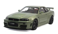尼桑GTR R34 Z-TUNE NISMO 翡翠绿77353 汽车模型 autoart 1:18
