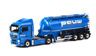 MAN TGX XLX 粉尘罐车 1:50 WSI 01-1683 蓝色