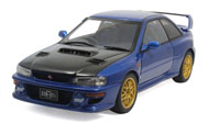 斯巴鲁翼豹 IMPREZA 22B-STI  汽车模型 AUTOart 1：18  蓝色碳纤维盖78603