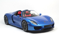 保时捷918 SPYDER敞篷 蓝色 - 2013 1:18 迷你切 PORSCHE 110062432