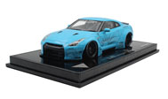 尼桑R35 GT-R  GT 宽体鸭尾版 婴儿蓝 汽车模型  MAKE UP  1:18 EML003 CN1