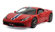 精细版FERRARI法拉利458SPECIALE  汽车模型 风火轮 1:18 红色BLY31