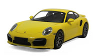 2013保时捷911 Turbo S  汽车模型  迷你切 1:18 黄色银轮毂110062320