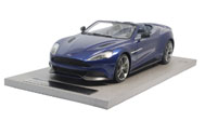 阿斯顿马丁Vanquish开蓬 汽车模型  Tecnomodel 1:18蓝色深座椅TM18-10S