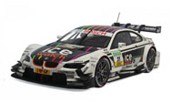 宝马M3 DTM 2013 Wittmann  汽车模型 迷你切 1:18 白花色