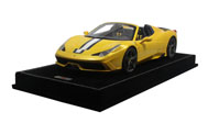法拉利458 Speciale 高端仿真汽车模型 MR 1:18 黄色蓝条