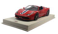 法拉利458 Speciale 高端仿真汽车模型 MR 1:18 红色蓝条