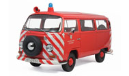大众面包T2A 警车 汽车模型  SCHUCO1:18 红色450000170