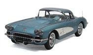 克尔维特CORVETTE 1958 汽车模型  银蓝色71146