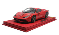 法拉利458 Speciale A  硬顶水晶盒款  BBR 1:18高端超跑仿真汽车模型 红色 P18102CRRV