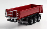 泥斗车Halfpipe Tipper Trailer红色泥头车模型 工程车 挂斗车模 1155