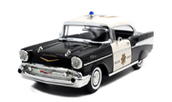 路鹰 1:18 1957 雪佛兰贝尔 警车 老爷车 合金车模 汽车模型 92107