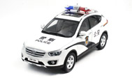 原厂 1:18 一汽 奔腾X80警车 公安 越野警车模型 合金汽车模型  1003048