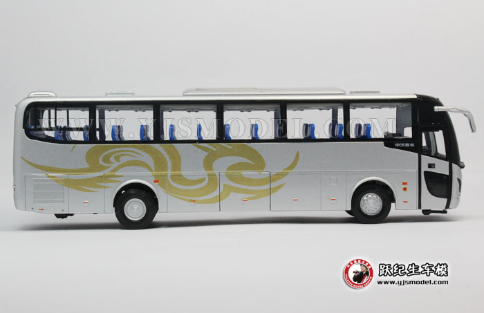 上海申沃swb6120客车 公交巴士模型 原厂 1:42 银色