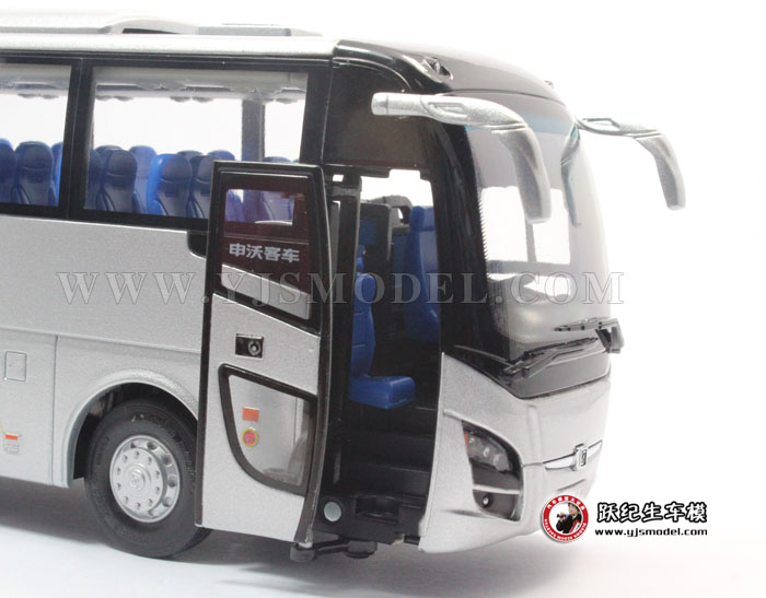上海申沃swb6120客车 公交巴士模型 原厂 1:42 银色