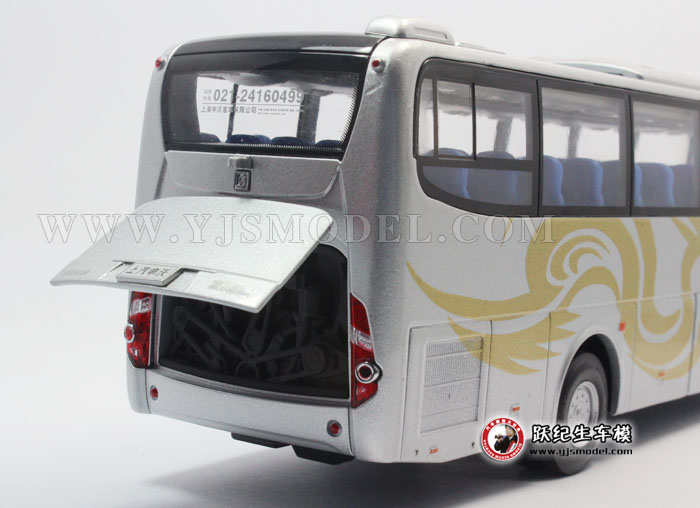 上海申沃swb6120客车 公交巴士模型 原厂 1:42 银色